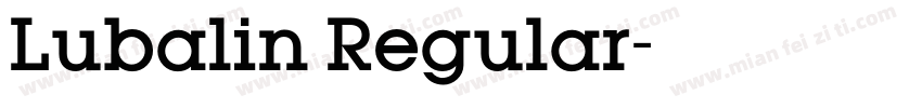 Lubalin Regular字体转换